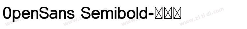 0penSans Semibold字体转换